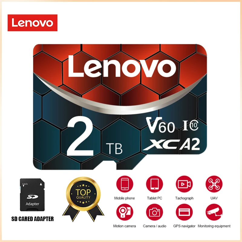 Lenovo Hochgeschwindigkeits-C10-Speicherkarte 2TB 1TB V30 A2 Micro-TF/SD-Karte SD-Flash-Karte 4k SD-Karten Cartao de Memoria für Nintendo Switc