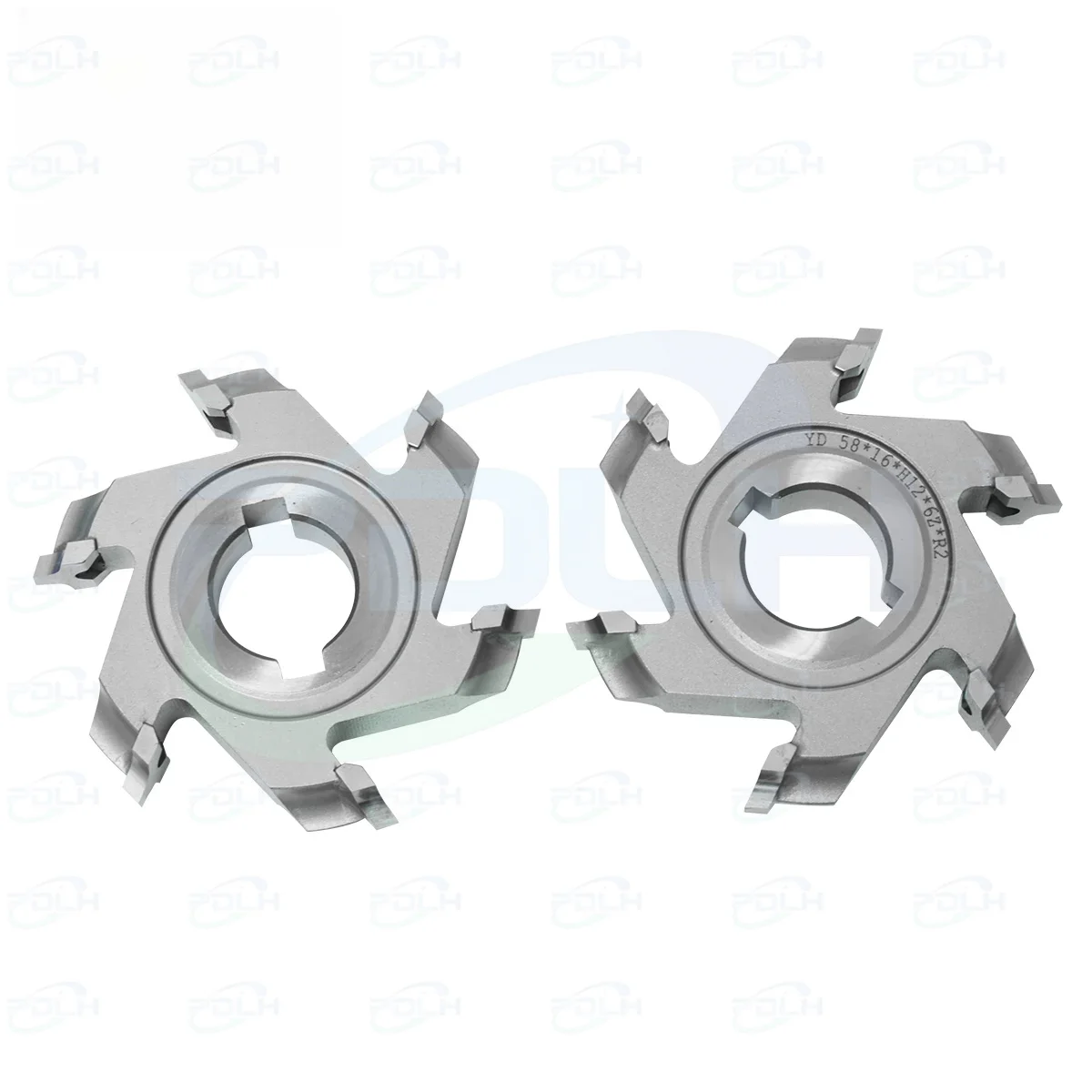 1Pair 58x16xH12mm 6Z R2/R3 TCT Fine Trimming Cutter for NANXING KDT Edge Banding Machine Tool