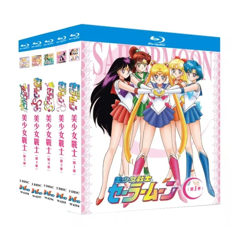 

Blu-ray Ultra HD Anime Sailor Moon Seasons 1–5 Box Set with Mandarin Japanese and Cantonese Audio