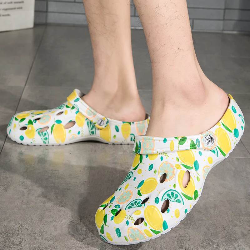 Summer Women Garden Clogs Comfortable Camouflage EVA Injection Shoes Casual  Breathable Sandal Man Beach Slippers Water Shoes