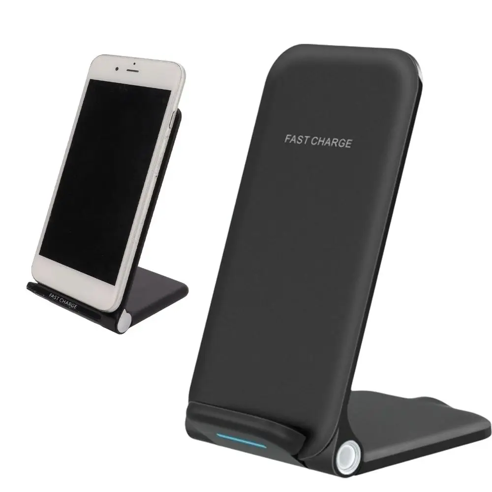 New Foldable Wireless Phone Stand ABS Fast Charging Wireless Charging Stand Adjustable Viewing Angle Charging Dock Desktop