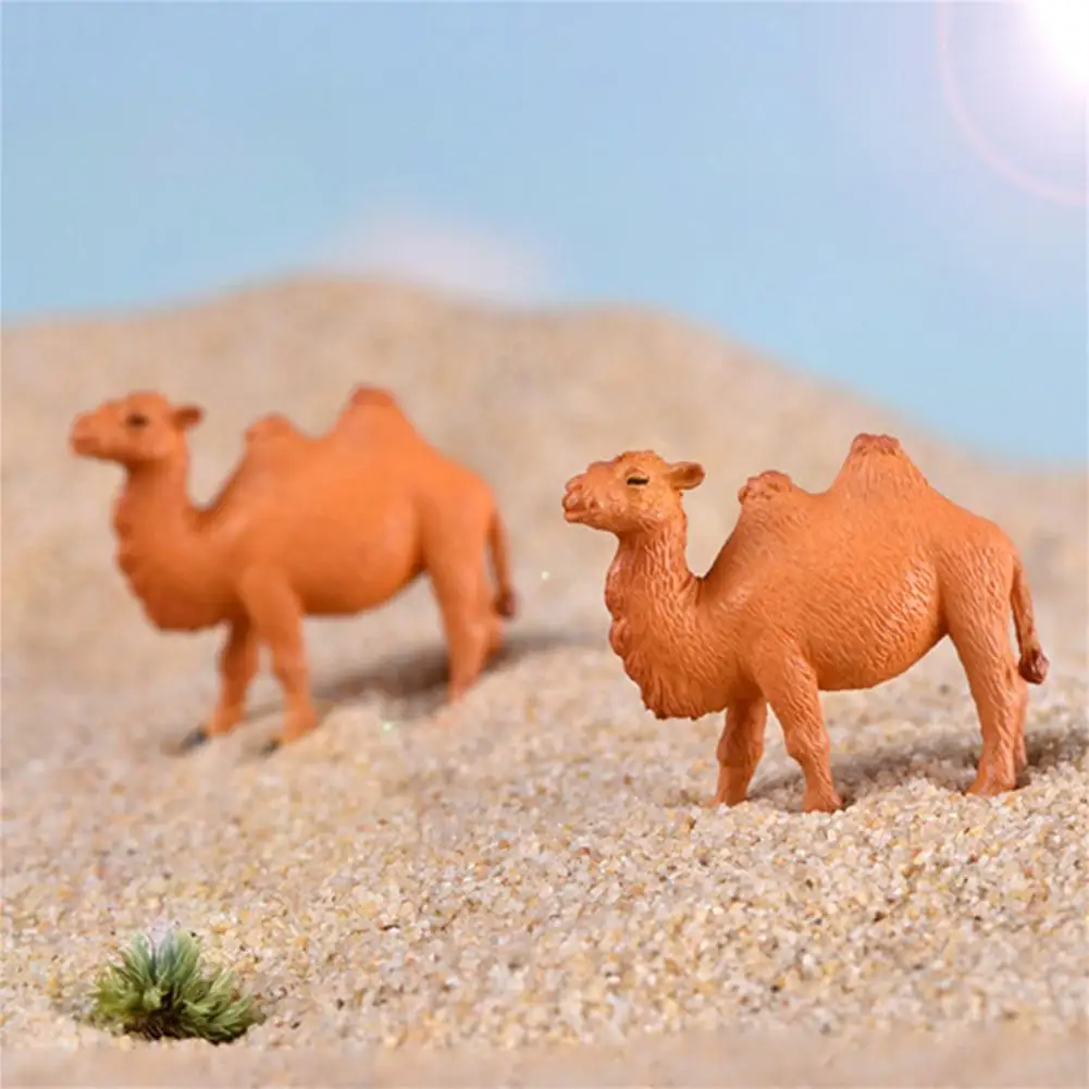 Great Animal Statue Exquisite Portable Desktop Decoration Animal Figurine  Brown Camel Figurine for Kids