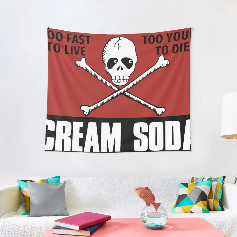 

Cream Soda Too Young To Live Too Fast To Die Japan Local Tapestry Bedroom Decoration Room Aesthetic Tapestry
