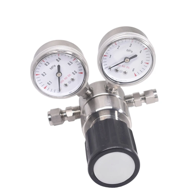 

low pressure gas regulatorstainless steel helium He pressure reducing valve with gauge air pressure regulators