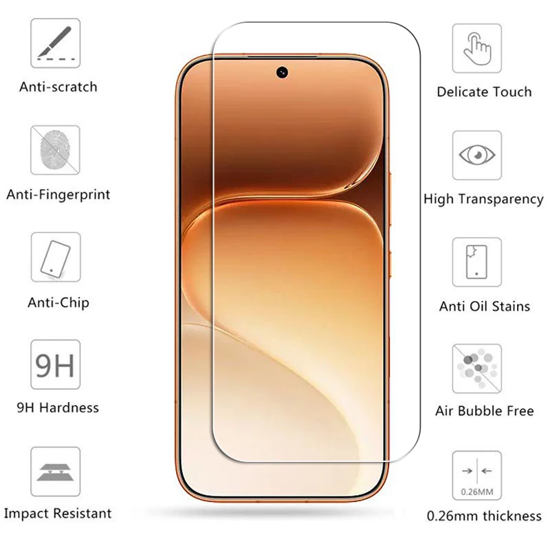 6in1 Vollständiger Schutz aus Glas für Honor 600, gehärtetes Glas, Honor 600 Displayschutzfolie, HD-Schutzfolie für Handykameras, Honor 600 – Detail 2