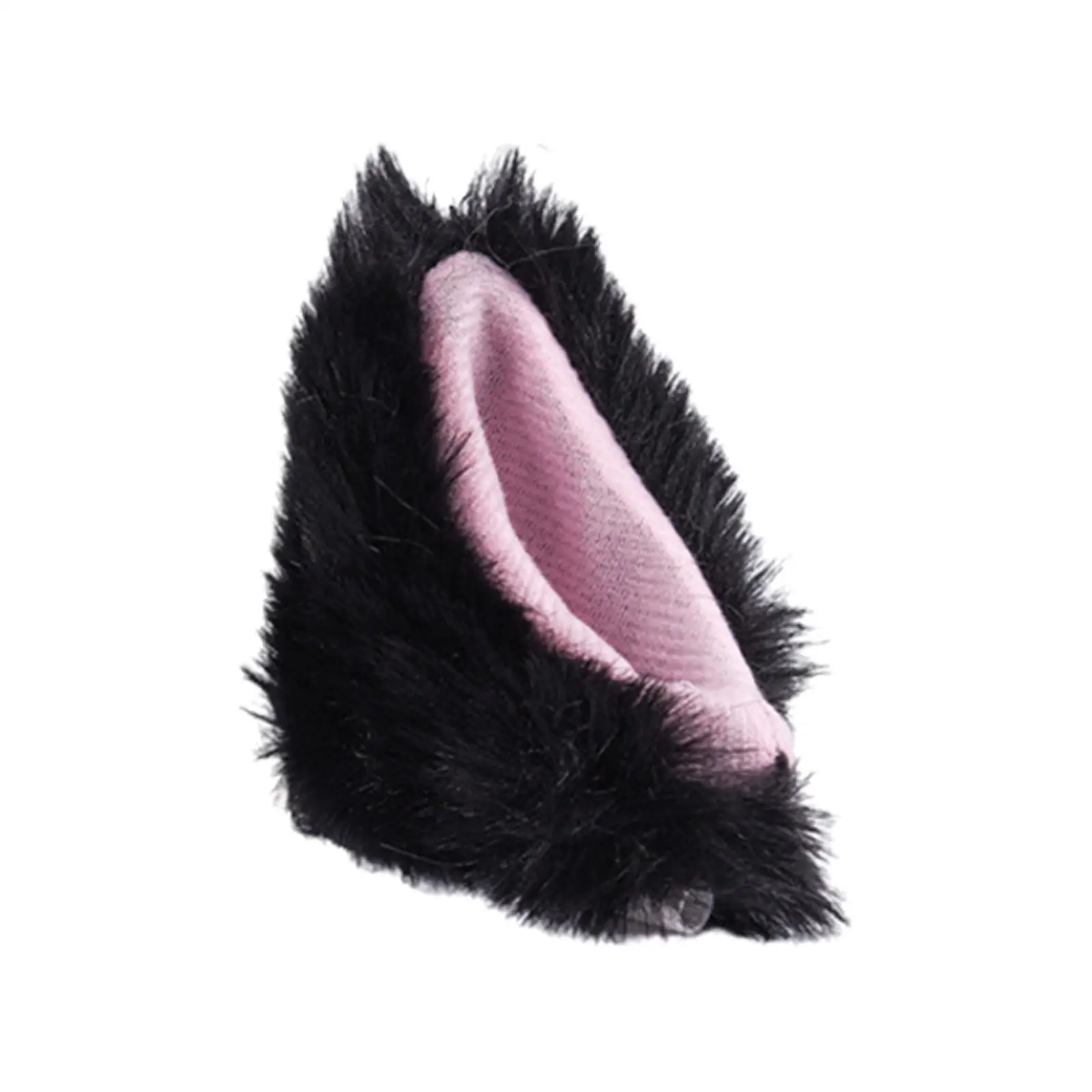 Plush Ear Shaped Hat Sticker Helmet Accessory Novelty Decoration for Motocross Ski Snowboard