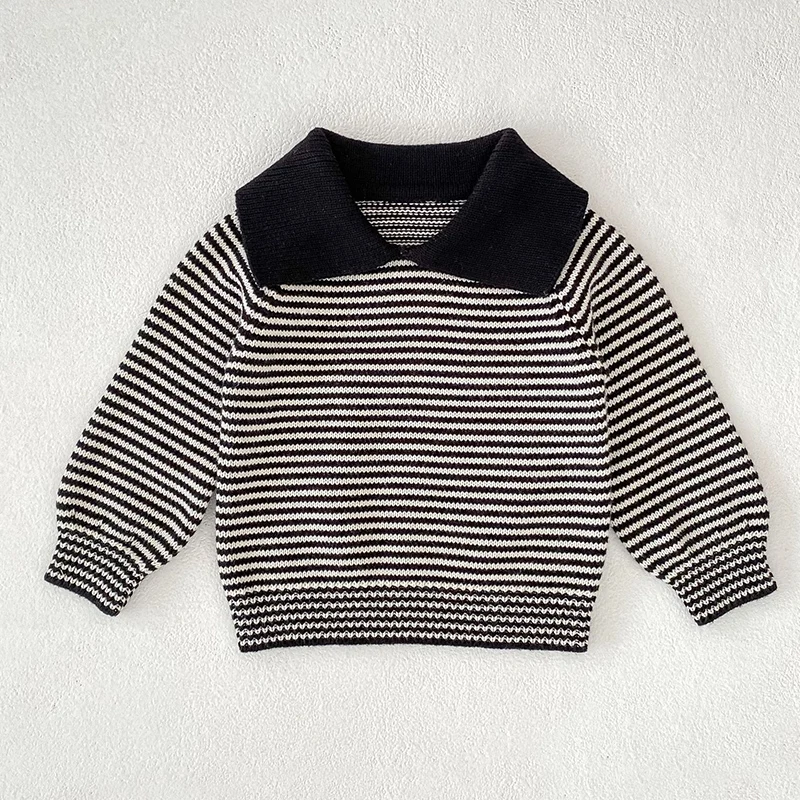 ربيع جديد 2026 0-3 سنوات الرضع طفل الفتيات الفتيان الحياكة البلوز القمم بأكمام طويلة المشارب الوليد الطفل الفتيات الفتيان سترة #4