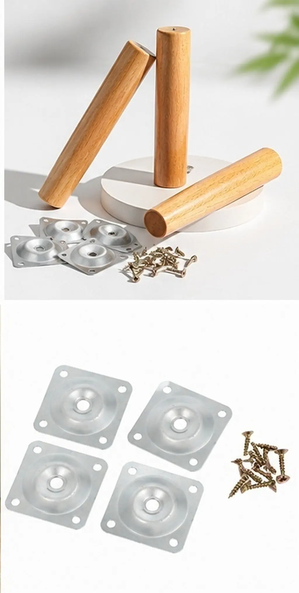 1Set Furniture Legs Set Solid Wood Table Leg Extenders Heavy Duty Load Bearing Wooden Cabinet Legs for Easy Installation Repair