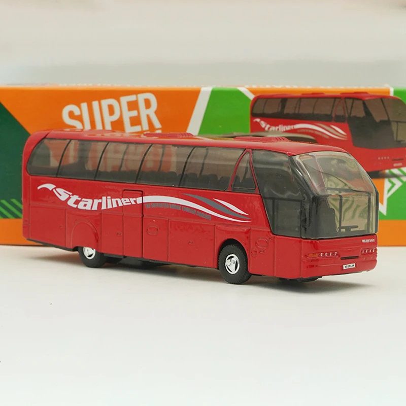 

Welly 1:64 Scale Diecast Alloy Red NEOPLAN Starliner Bus Toys Cars Model Classics Nostalgia Adult Gifts Souvenir Static Display