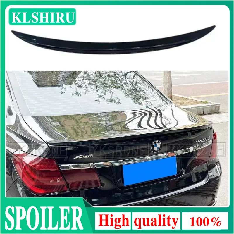 Für 2008-2014 BMW 7er F01 F02 740i 750i ABS Material Schwarz Carbon Heckklappen-Spoiler Auto Flügel Ducktail Lippe Spoiler Zubehör