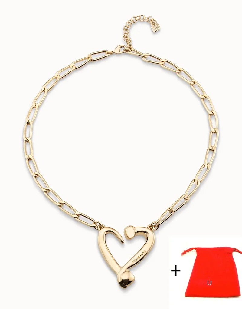 New Fashion Spanish Hot Selling, High Quality Exquisite Heart Shape, Women's Necklace Romantic Jewelry Gift Bag