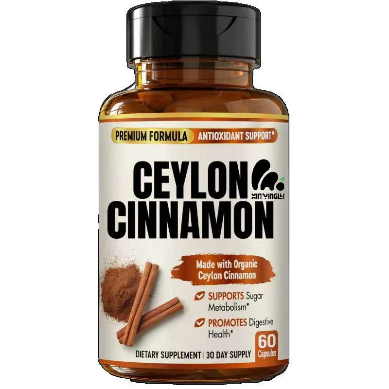 Ceylon Cinnamon Capsules - Organic True Ceylon Cinnamon Supplement - Used for Blood Sugar Support Non GMO, Gluten Free