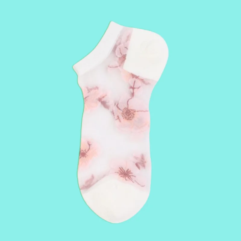 

5/10 Pairs 2024 New High Quality Hyuna Style Breathable Large Flower Socks Retro Four-season Comfortable Mid-tube Casual Socks