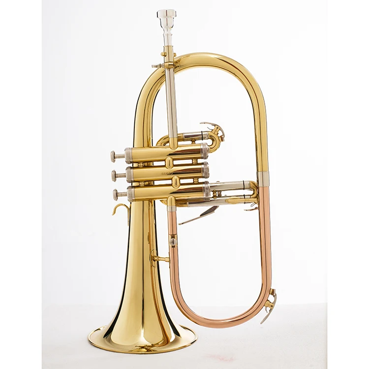 Hot-selling High-quality Yellow Brass Body Flugel Horn Suitable For Beginners