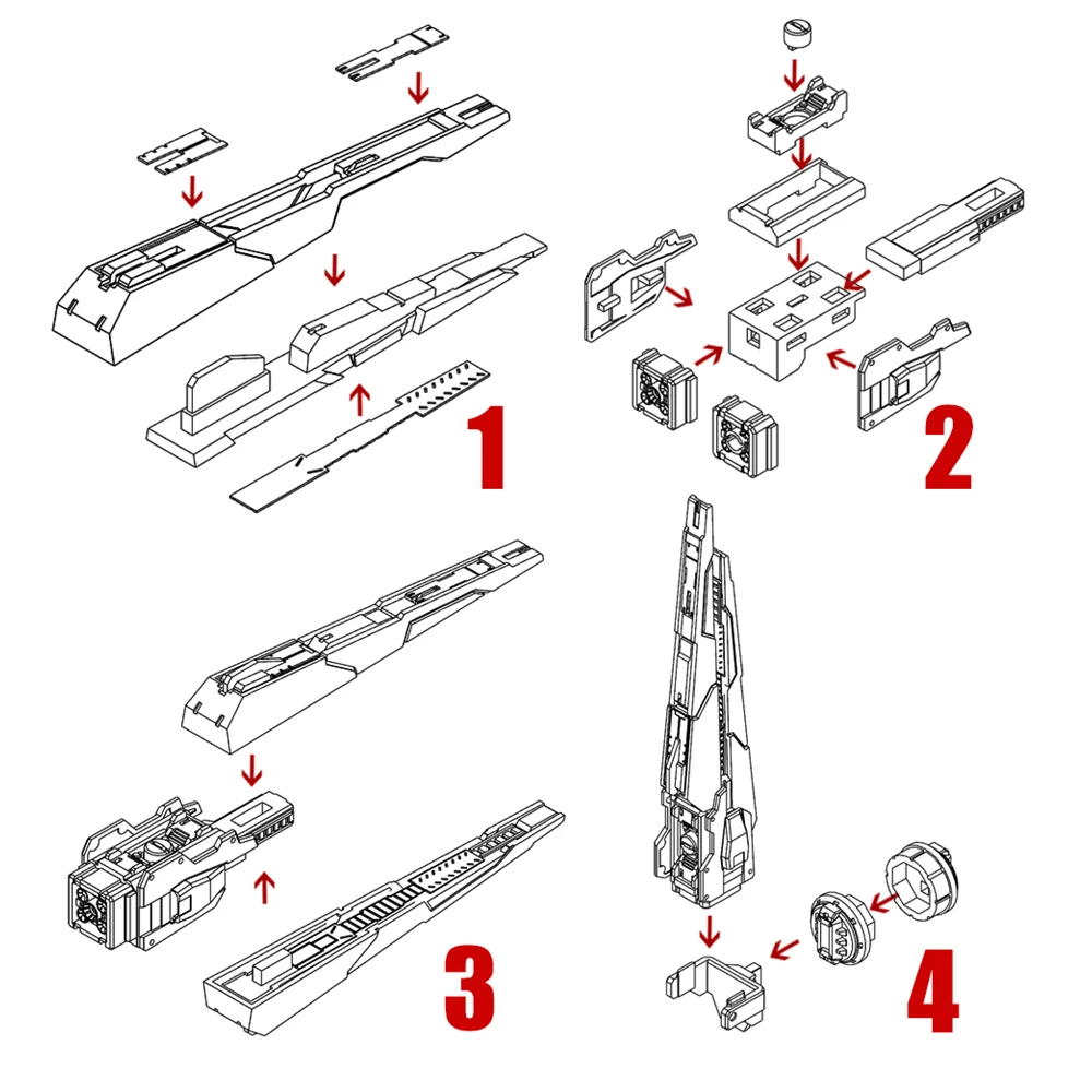 Mecha Upgrade Parts Universal Floating Cannon Free etching sheet For HG/RG HS035