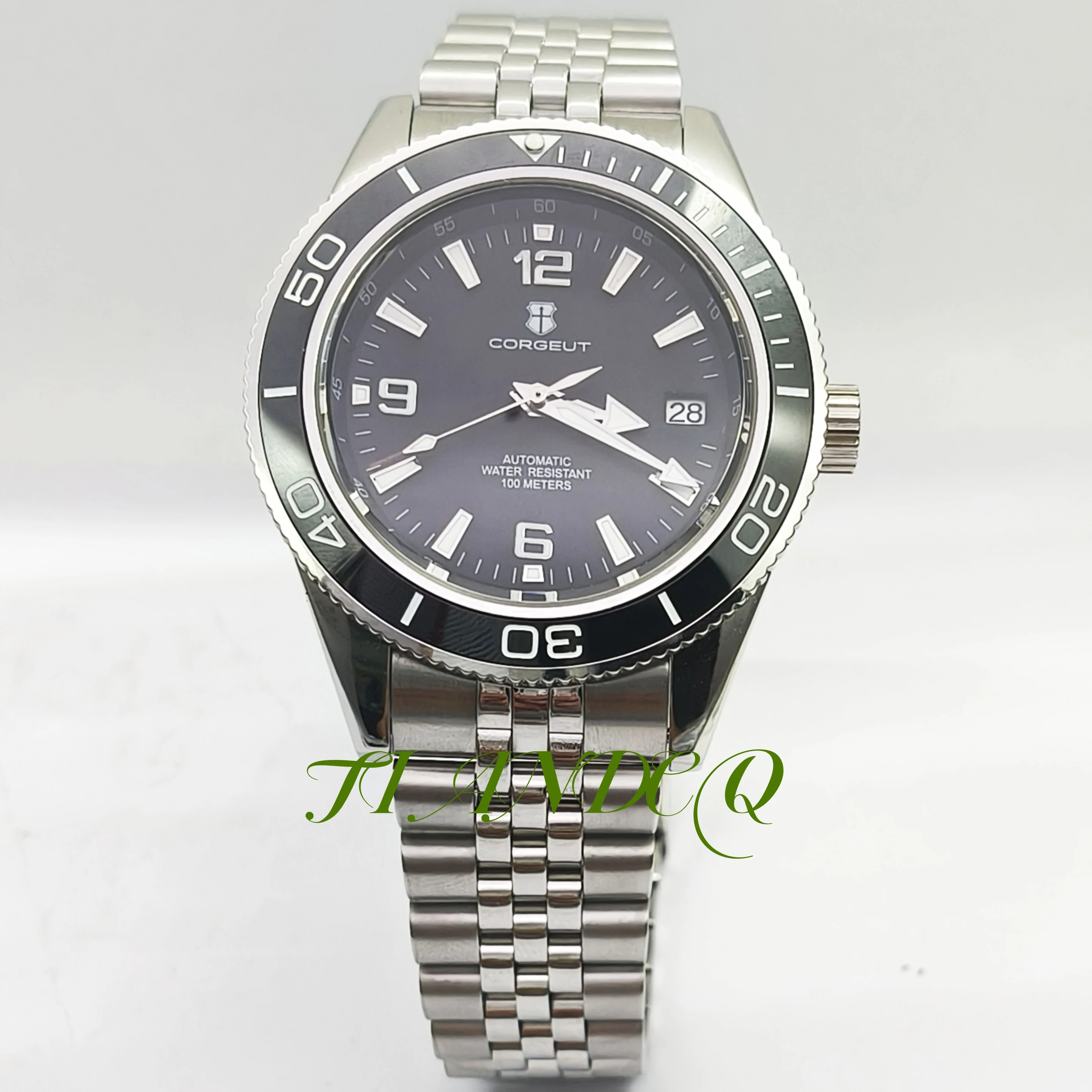 

41mm Men's Watch NH35 Automatic Movement Sapphire Glass Adjustable Steel Strap Business Luxury Waterproof