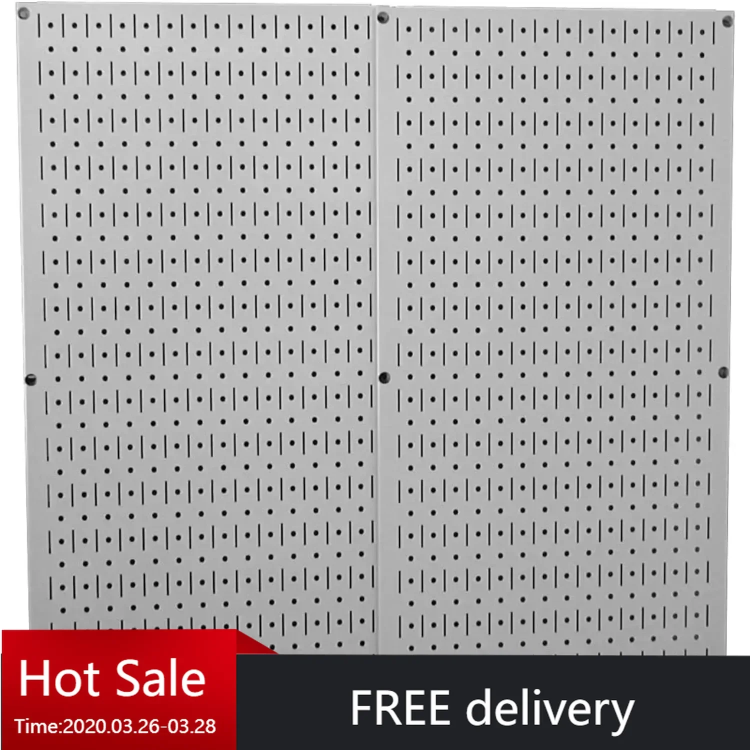 Wall Control 30-P-3232G Gray Metal Pegboard Pack