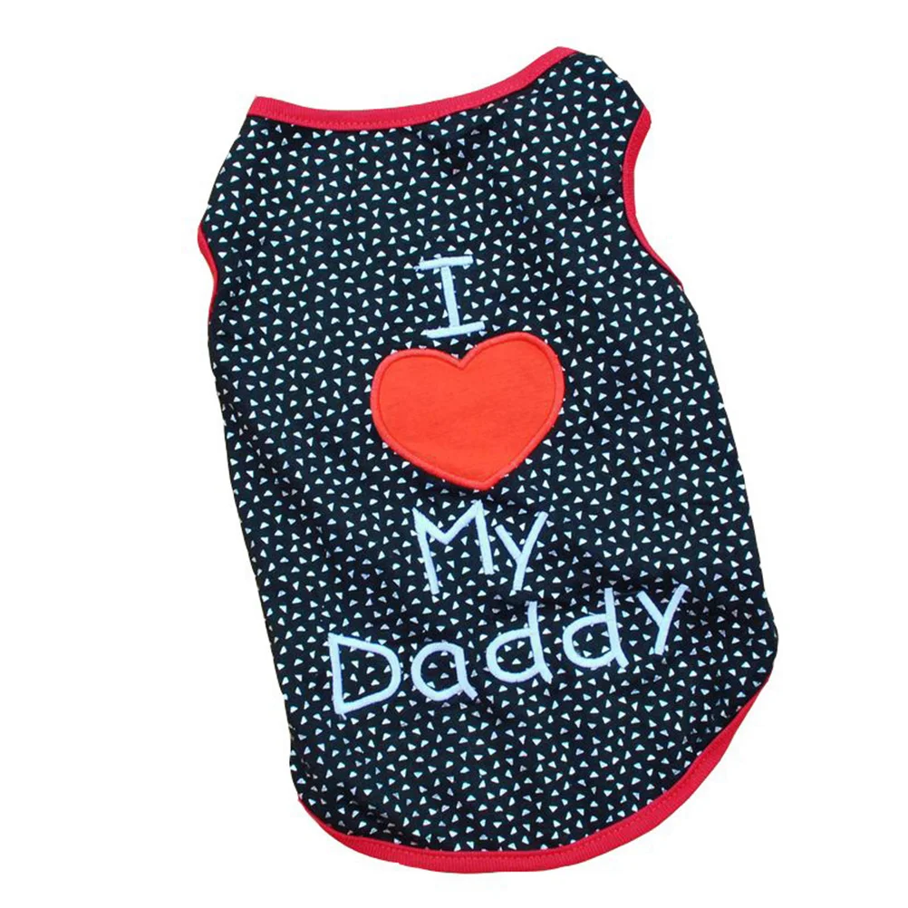 

Couple Wear Pet Clothes Dog Cotton T-shirt Puppy Sleeveless Dad Lovers Fashion Cool Home Outdoor Quality Supplies