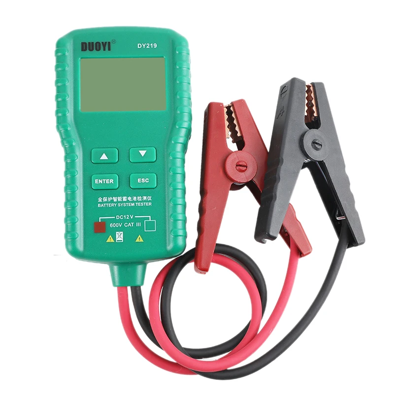 DUOYI DY219A Car Battery Tester 12V/24V 100-1700CCA Digital Auto Battery Analyzer Tools ​for Voltage Load Capacity Analyzer