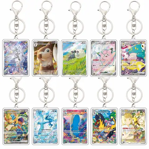 Pokemon Anime Maractus Articuno Wailord Kilowattrel Reshiram Furret Noibat Belibolt Sv9 Akrilik Kart Anahtarlık Kolye 5 Cm