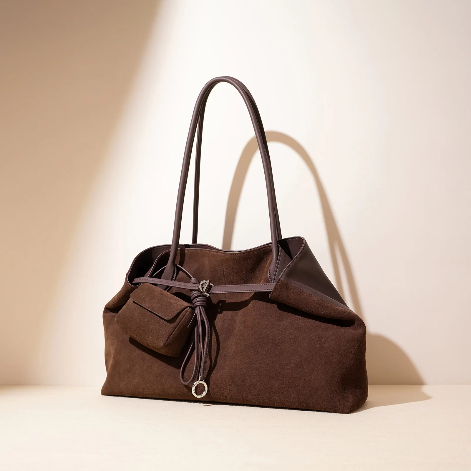 Suede Tote for Women, Christmas Fall Winter Luxury Large Shoulder,  