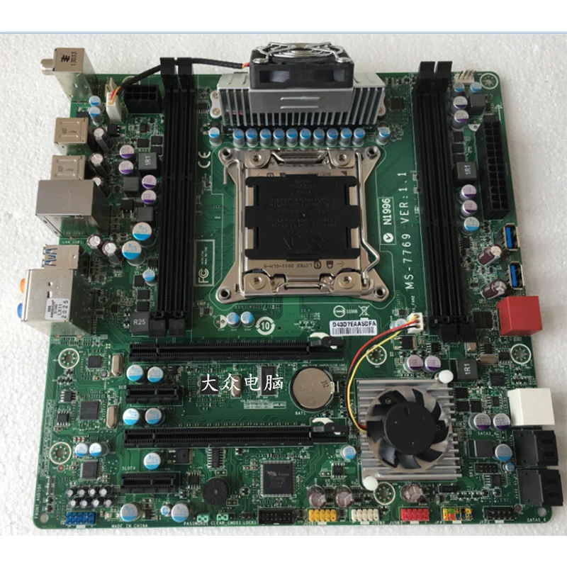 Desktop PC Motherboard For Lenovo Erazer X700 MS-7769 X79 2011 SATA6GB/S 90001927 Support E5-2670 2667 1650 CPU Mainboard