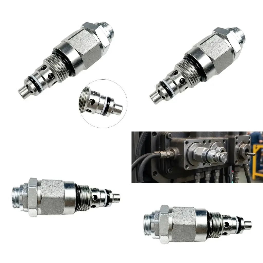 Adjustable Threaded Cartridge Pressure Relief Valves YF06-08 Type Overflow Valves for Hydraulic Systems and Plumbing