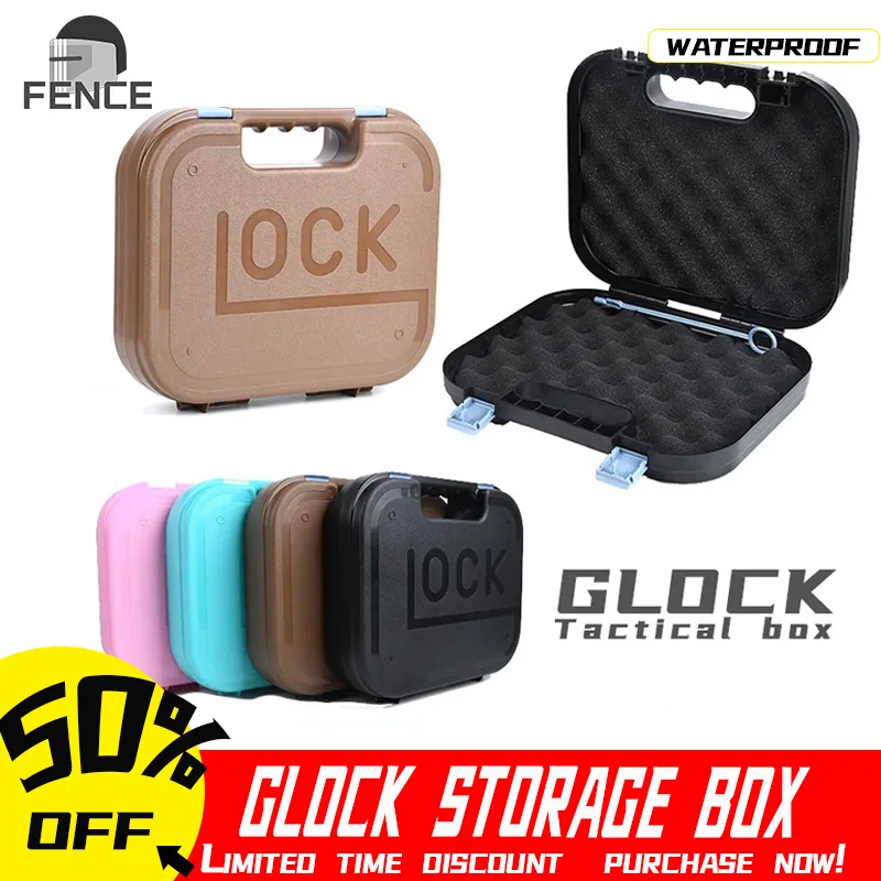 For GLOCK Storage box Multifunctional Portable Plastic Gun Case Waterproof Tactical ABS Pistol Case for G17 Hunting suitcase