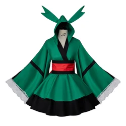 My Hero Academia Midoriya Izuku Deku Kimono Dress Battle Lolita Maid Dress Deku Cosplay Costume Halloween Suit Outfit