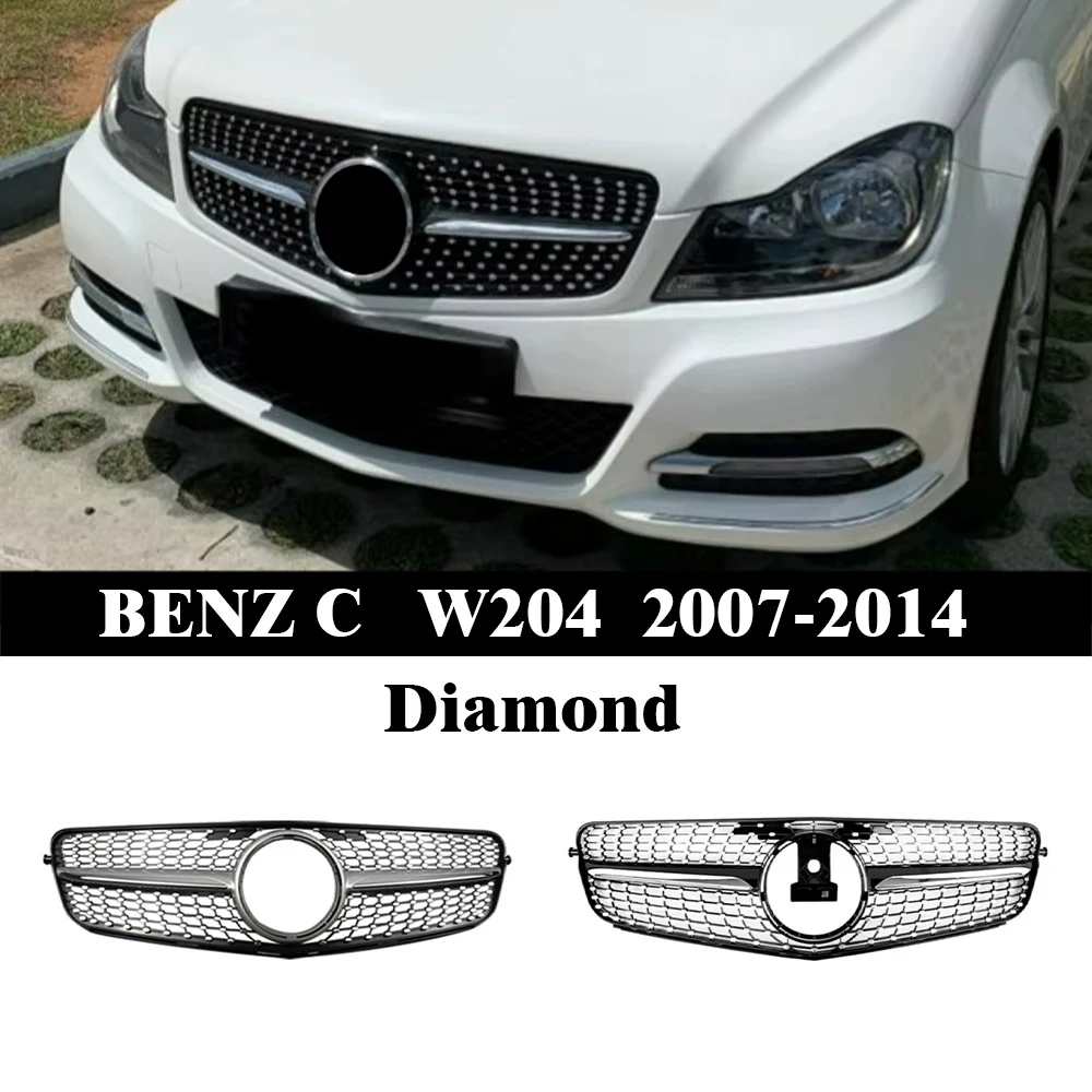 Star Mesh Front Grille for Mercedes-Benz C-Class W204/C204 (2007-2014) – Bumper Grill