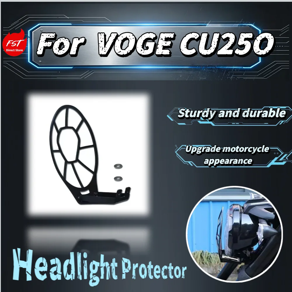 

For Loncin Voge CU250 Motorcycle Headlight Guard Retro Headlamp Protector Cover Hollow Out Grill Mod Accessories