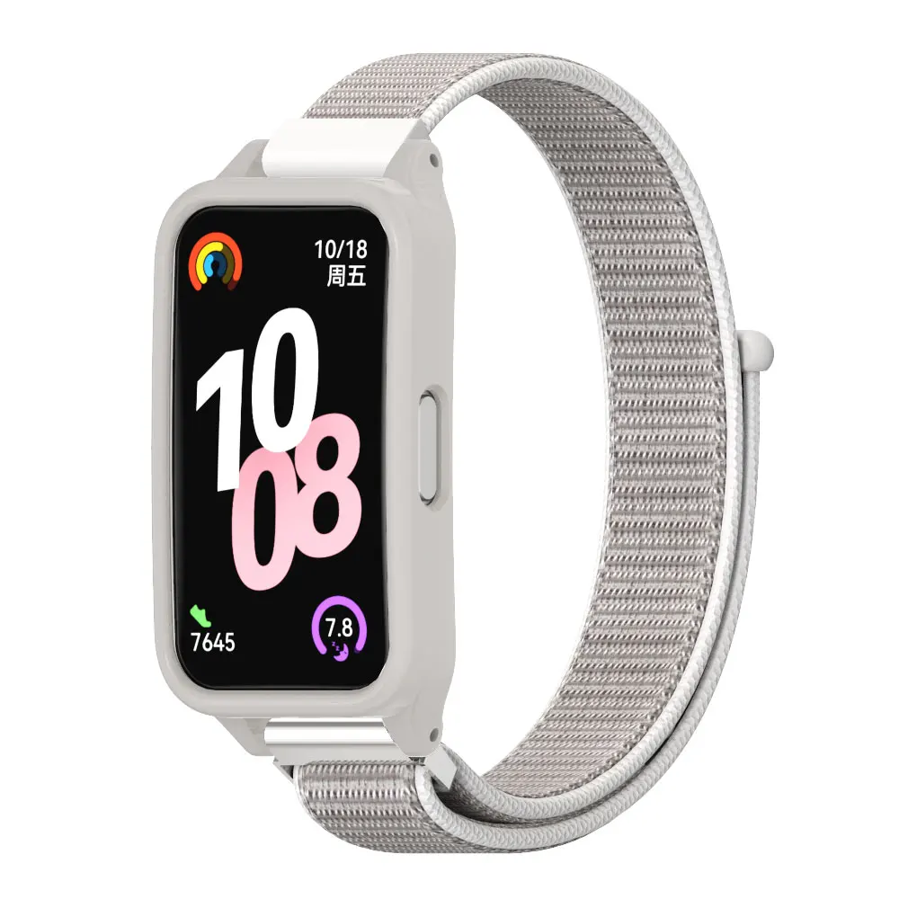 حزام حلقة من النايلون لهواوي باند 10 9 8 سوار بديل لهواوي باند 9 for huawei 10 معصمه ملحقات كوريا قابلة للتنفس