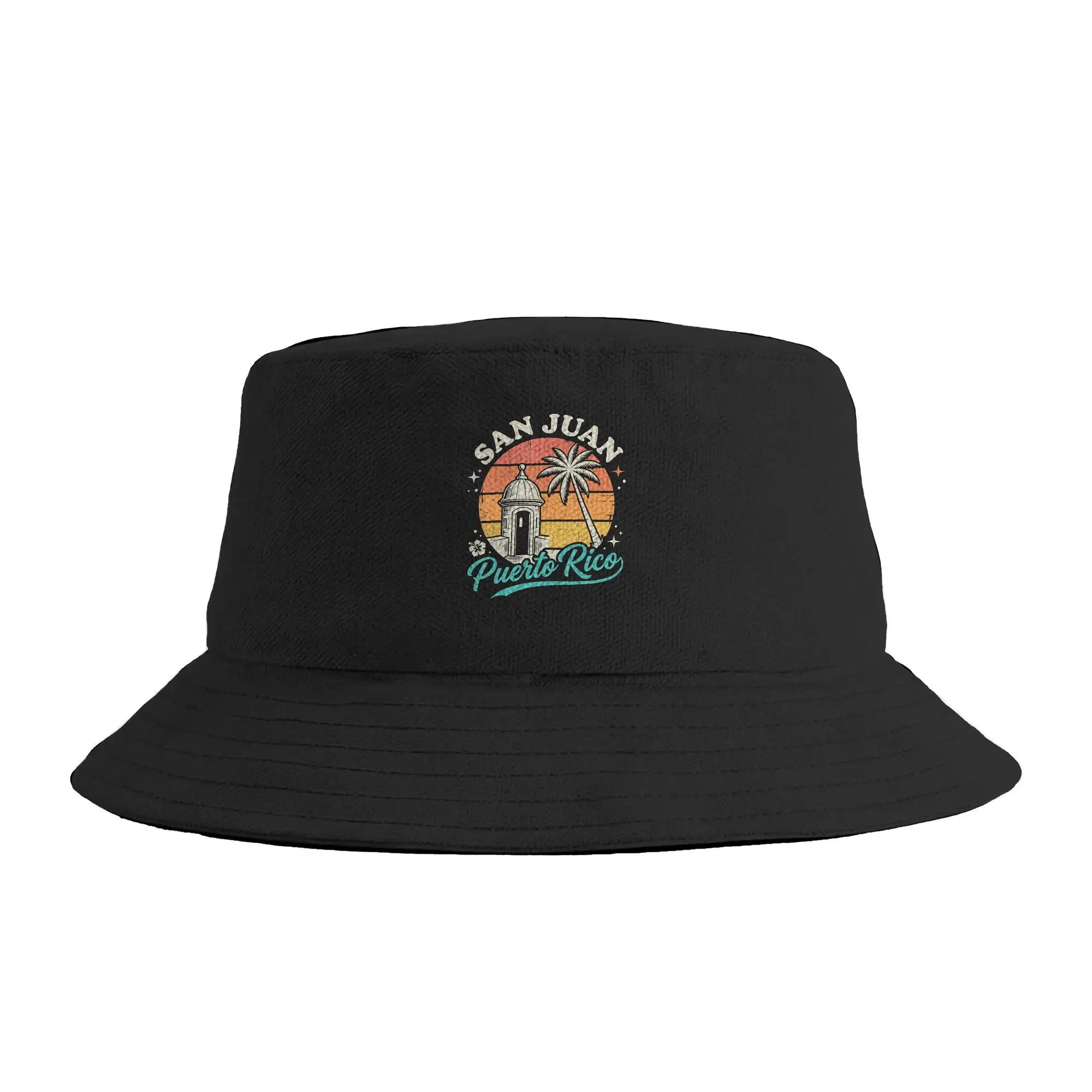 San Juan Puerto Rico Bucket Hat Summer  Vintage Fisherman Hats For Unisex Foldable Travel Hiking Caps Outdoor Sunscreen Hats