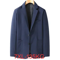 Veste de costume surdimensionnée à simple boutonnage pour hommes, blazers décontractés coréens, grande taille, 6XL, 7XL, printemps, automne