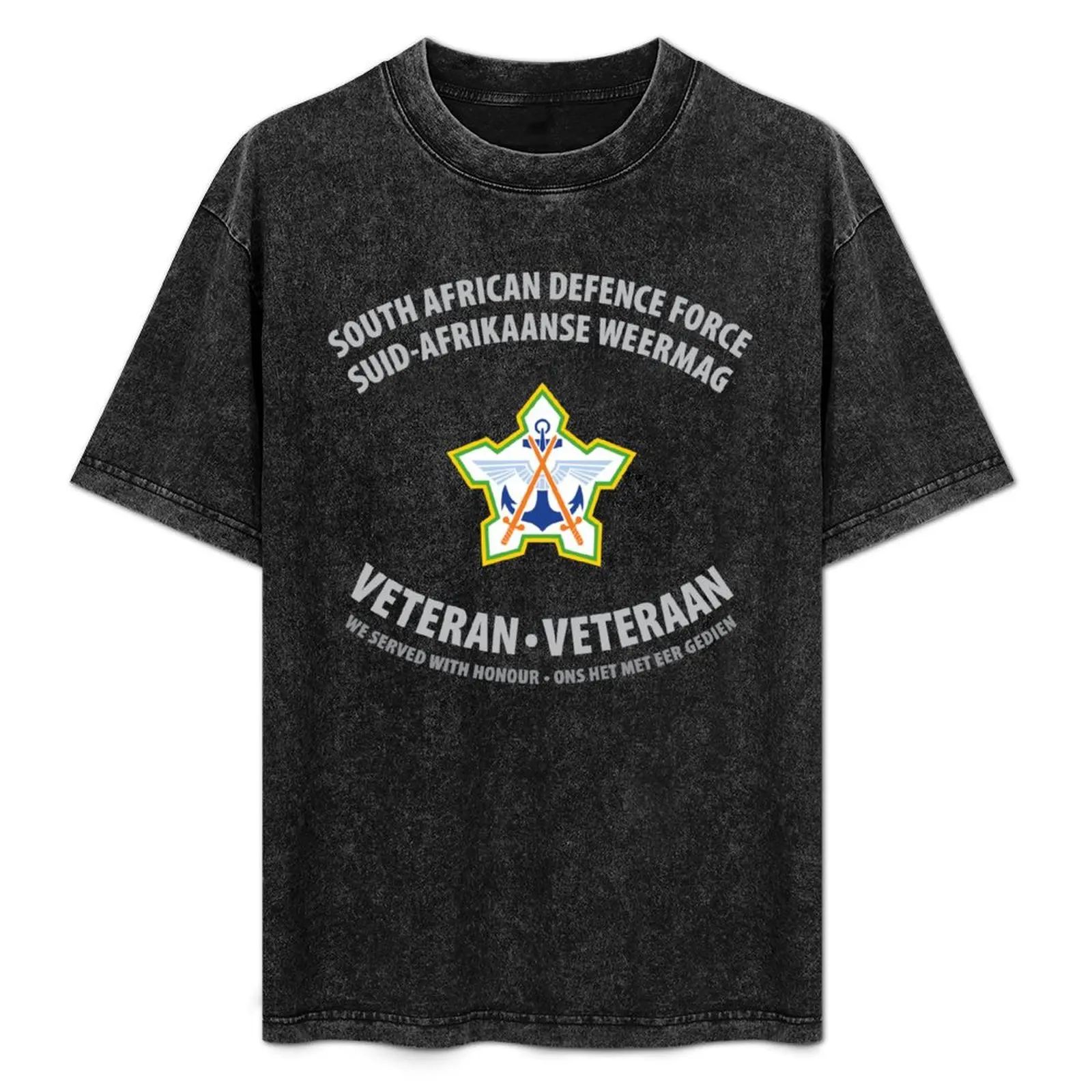 

South African Defence Force Veteran (Grey Text) T-Shirt Plus Size Workout Short Sleeve Top