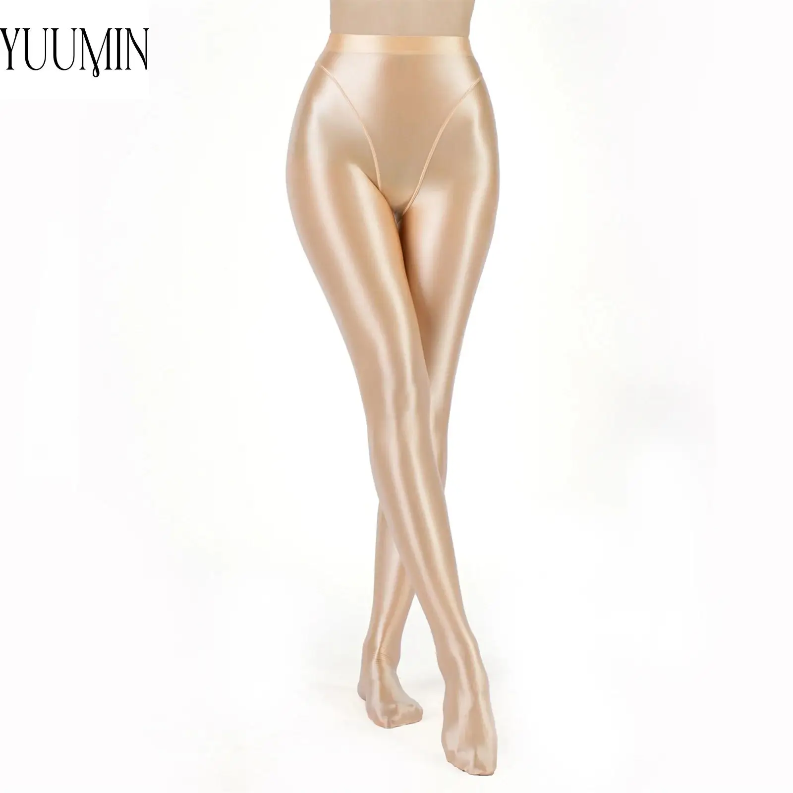 

Women Metallic Shiny Athletic Tights Pants High Waist Stretchy Stockings Pantyhose Leggings for Yoga Dance Gymfitness Sports