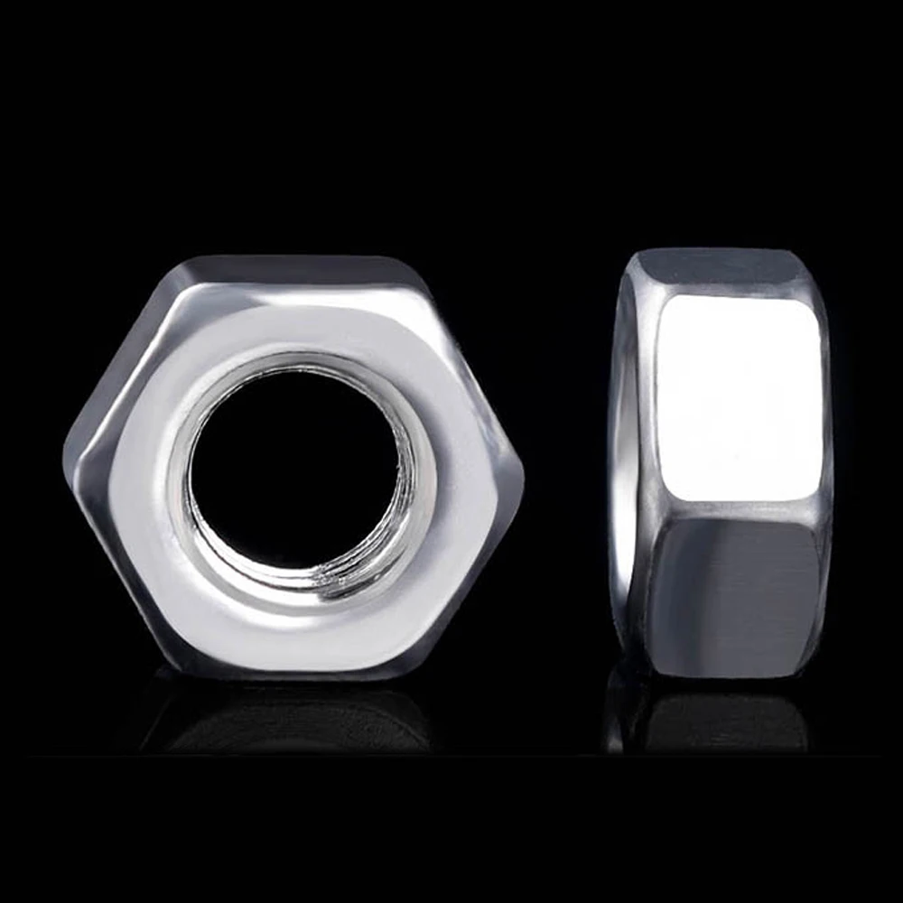 Aluminium Alloy Hexagonal Nuts M2/M2.5/M3/M4~M14/M16/M20/#4-40/#6/#8/#10 Colored Aluminum Nut Assembly Nut American