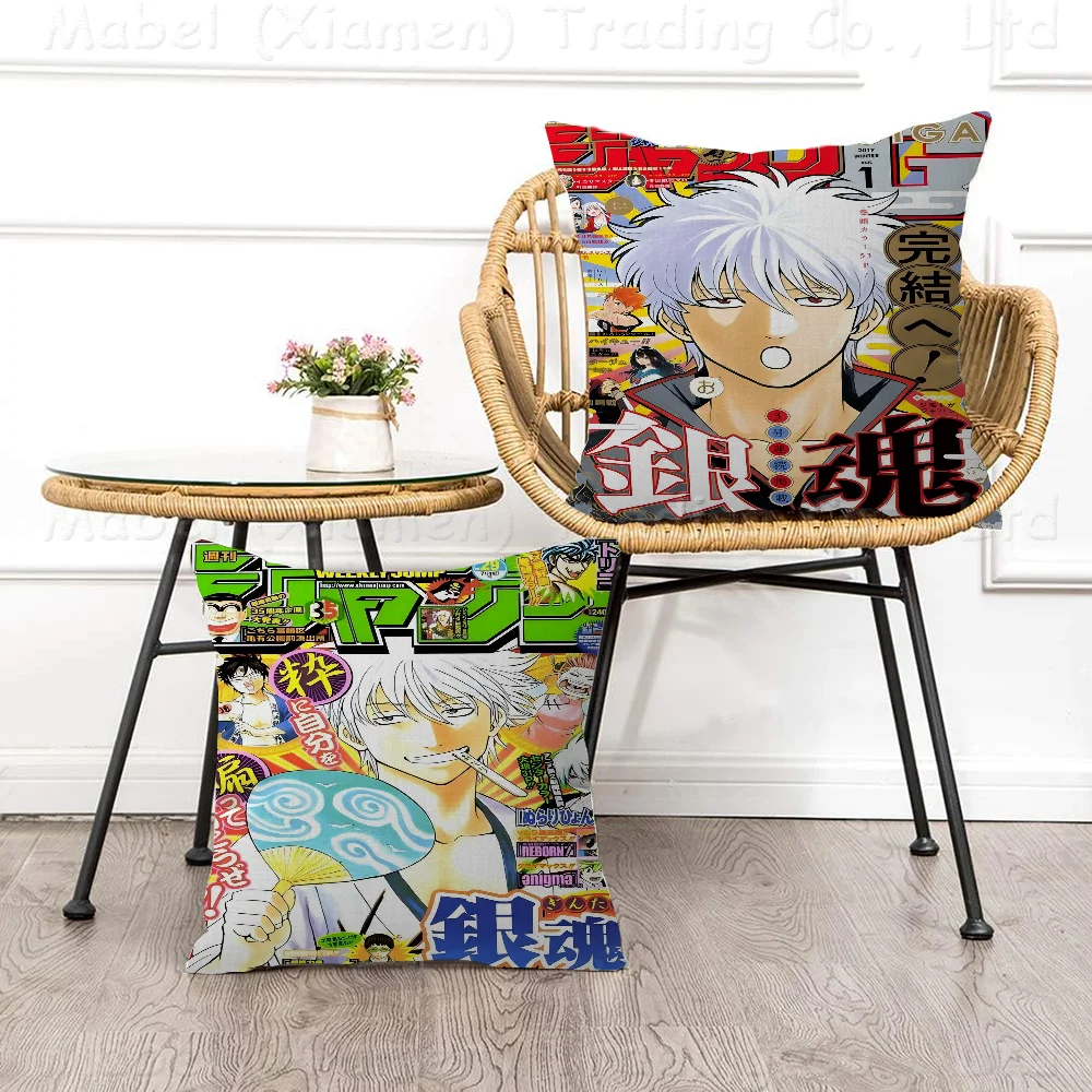 

Japanese Anime Gintama Cushion Cover 30x50 Polyester Sofa Cushions Decorative Throw Pillows Home Decoration Pillowcover