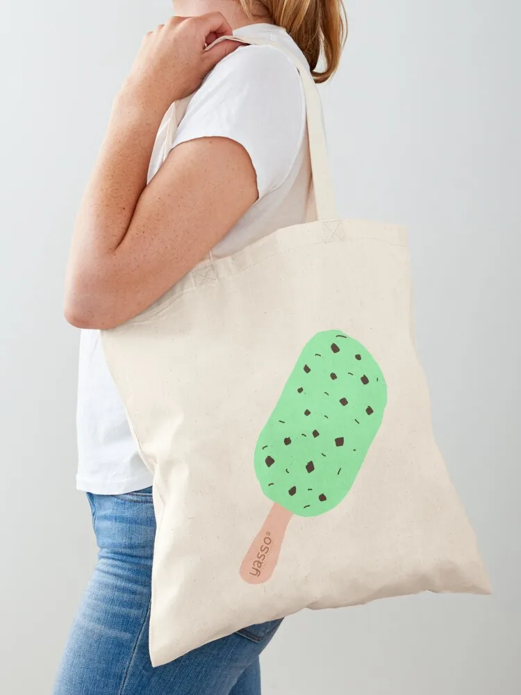 Yasso Mint Chocolate Chip Greek Frozen yogurt bar Tote Bag cloth bag woman tote bag custom Canvas Tote