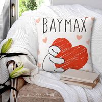 Big Hero 6 Baymax Pillowcase Printed Polyester Cushion Cover Decor Throw Pillow Case Cover Home Square 45X45cm