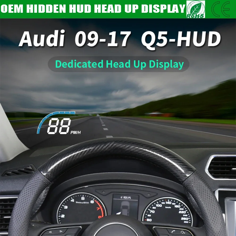 For Audi Q5 SQ5 8R 2009–2017  OEM Hidden HUD Head Up Display Speedometer Windshield Car Projector Alarm