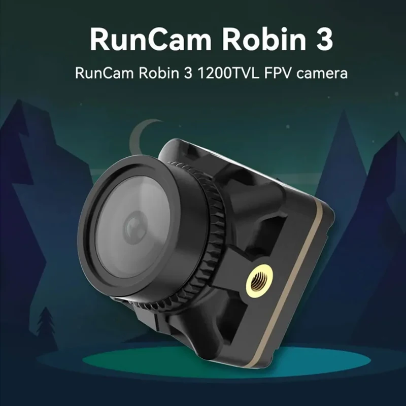 كاميرا RunCam Robin 3 FPV 1/3 1200TVL FOV 150 °   كاميرا CMOS NTSC/PAL WDR ديناميكية واسعة لطائرة FPV RC Racing Quadcopter Drone