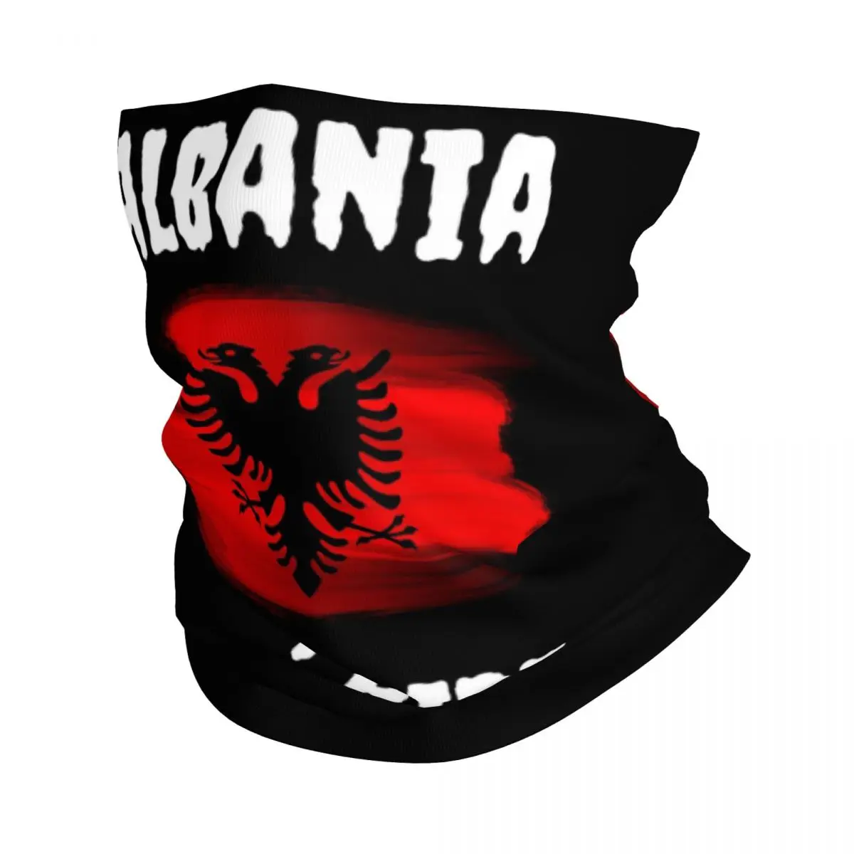 Retro bandeira da albânia bandana pescoço gaiter impresso máscara cachecol multifuncional ciclismo cachecol para homens mulheres adulto toda a temporada