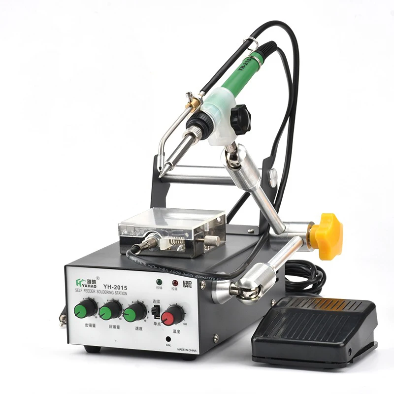 YH-2015B Automatic soldering machine Industrial grade small soldering machine tread-type electric automatic soldering machine