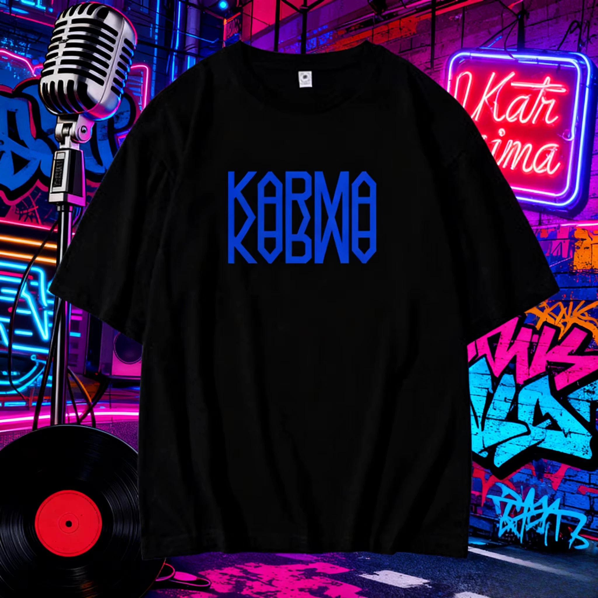 2026 Kpop Straykids Fourth Album KARMA Kpop Fashion T-shirt for Men and Women, Loose and Casual Cotton Comfortable K-pop Top