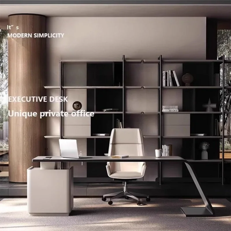 Luxury Paint Office Desk High-end Simple Modern Creative Boss Desk President Manager Mesas De Escritorio Office Furniture
