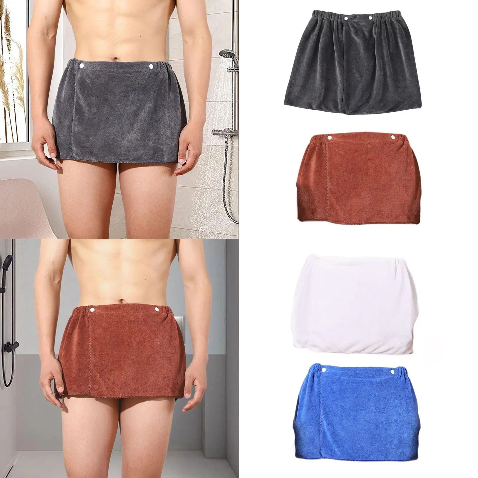 Mikrofaser-Badetuch, leichter Körperwickel für Herren, für Dusche, Strand, Baden, Fitnessstudio