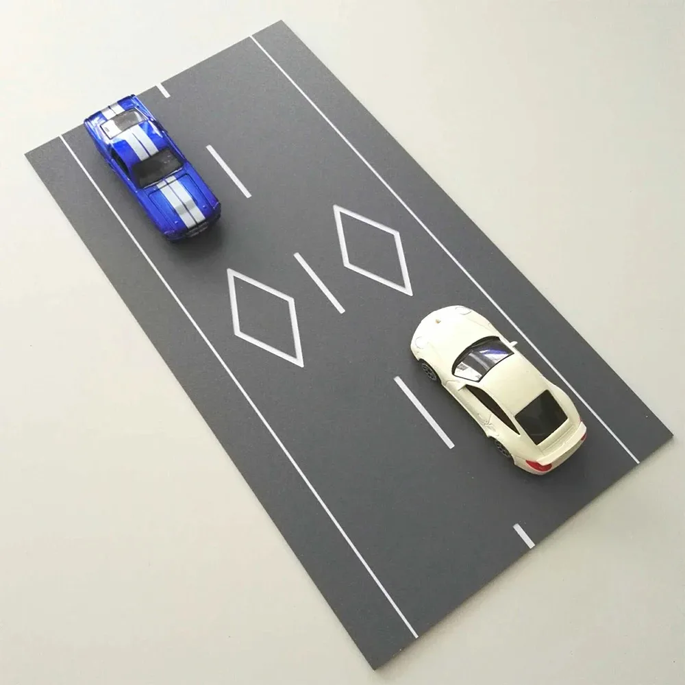 1/64 Scale Diy Miniature Highway Diorama สําหรับของเล่นรถ Diecast - สมจริง RC ฉากถนนอุปกรณ์เสริมสถานที่สําคัญ