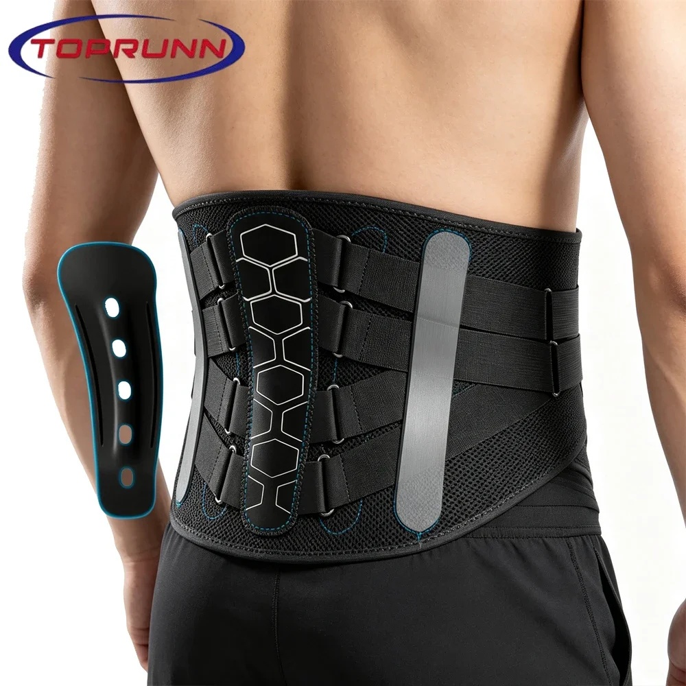 1PCS Soft Padded Lightweight Back Support Belt, Lumbar Brace Relieves Lower Back Pain, Sciatica, Scoliosis and Herniated Disc