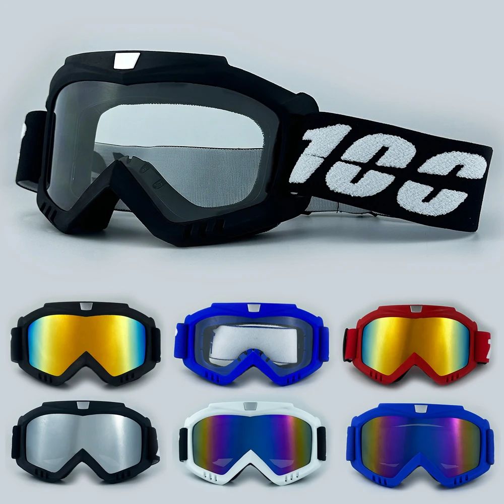 

100 Motorcycle Goggles Motocross Glasses Off-road Sunglasses For Man MTB ATV Mask Windproof Protection Cycling Racing Goggles